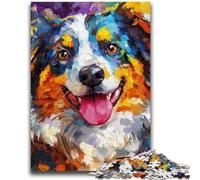 1000 Piece Jigsaw Puzzles for Adults & Teens Australian Shepherd Challenging Game And Family Play A Work of Art for Age 14 26x38cm
