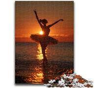 1000 Piece Jigsaw Puzzles for Adults & Teens Ballet Dancer on The Sea Educational Stress Relief Toy Secret Santa Gifts for Age 14 26x38cm