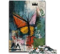1000 Piece Jigsaw Puzzles for Adults & Teens Basquiat Style Butterfly Educational Games Home Decoration Birthday Present, Gifts for Age 14+ 26x38cm