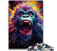 1000 Piece Jigsaw Puzzles for Adults & Teens Bizarre Colorful Monkey for Ages 14 And over Fun Games Fun Activities at Home, Birthday Gifts, Travel Gifts 50x75cm