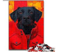 1000 Piece Jigsaw Puzzles for Adults & Teens Black Labrador Relax Games Educational Game for Birthday, Chrismas for And Age 14 Years Up (size 26x38cm)