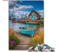 1000 Piece Jigsaw Puzzles for Adults & Teens Boats on Resort Island, Educational Games Home Decoration Is Ideal As A Gift for The Whole Family (Size 50x75cm)