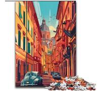 1000 Piece Jigsaw Puzzles for Adults & Teens Bologna Street in Italy, Family Game for And Unique Home Decor And Gifts for Age 14 50x75cm