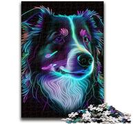 1000 Piece Jigsaw Puzzles for Adults & Teens Border Collie Educational Family Game Is Ideal As Gifts for The Whole Family for 14+ 38x26cm