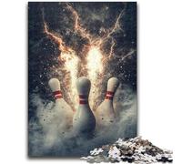 1000 Piece Jigsaw Puzzles for Adults & Teens Bowling Sport for Ages 14 And over Fun Games Fun Activities at Home, Birthday Gifts, Travel Gifts 38x26cm