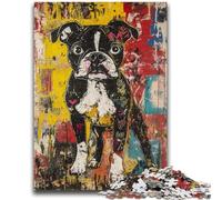 1000 Piece Jigsaw Puzzles for Adults & Teens Boxer Dog for And 14 Years And over Interesting Stress Reduction Gifts for Friends And Family 26x38cm