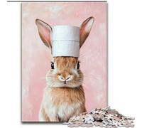 1000 Piece Jigsaw Puzzles for Adults & Teens Bunny Playing with Toilet Paper, Quiz Game Enhance Love between Couples for And Age 14 (Size 50x75cm)