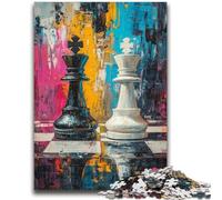 1000 Piece Jigsaw Puzzles for Adults & Teens Chess Oil Painting Educational Games DIY Toys for Is Ideal As A Gift for The Whole Family 26x38cm