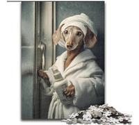 1000 Piece Jigsaw Puzzles for Adults & Teens Chihuahua Taking A Bath, Suitable for Ages 14 And Up Home Decor Deal As Gifts for The Whole Family 50x75cm