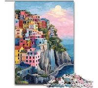 1000 Piece Jigsaw Puzzles for Adults & Teens Cinque Terre Relax Games Educational Game for Birthday, Chrismas for And Age 14 Years Up (size 26x38cm)