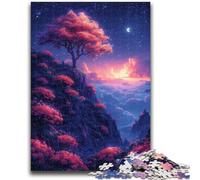 1000 Piece Jigsaw Puzzles for Adults & Teens Clouds And Flowers in The Mountains Stress Reliever Difficult Challenge Every Piece Is Unique - Challenging Family Fun Game 50x75cm