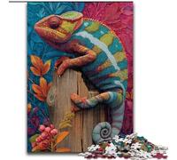 1000 Piece Jigsaw Puzzles for Adults & Teens Color Chameleon, Family Fun Games Is Ideal As A Gift for The Whole Family (Size 26x38cm)
