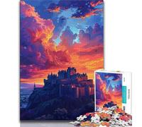 1000 Piece Jigsaw Puzzles for Adults & Teens Colored Castell Caernarfon Teenager Jigsaw,Stress Reliever Staycation Kill Time Home Decoration Toys (size 38x26cm)