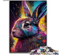 1000 Piece Jigsaw Puzzles for Adults & Teens Colorful Cute Rabbit, Games Toys Gift Unique Birthday And Gifts for And Age 14 Years Up (Size 50x75cm)