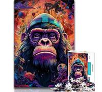 1000 Piece Jigsaw Puzzles for Adults & Teens Colorful Gorillas 1000 Piece Jigsaw,Educational Stress Relief Toy Great Gifts And Toys (size 38x26cm)