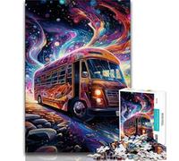 1000 Piece Jigsaw Puzzles for Adults & Teens Colour Art Bus 1000 Piece Jigsaw,Educational Stress Relief Toy Great Gifts And Toys (size 38x26cm)