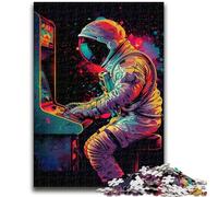 1000 Piece Jigsaw Puzzles for Adults & Teens Colour Space Astronauts Stress Reliever Difficult Challenge Every Piece Is Unique - Challenging Family Fun Game 50x75cm