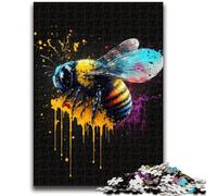 1000 Piece Jigsaw Puzzles for Adults & Teens Colourful Bees for Ages 14 And over Fun Games Fun Activities at Home, Birthday Gifts, Travel Gifts 38x26cm