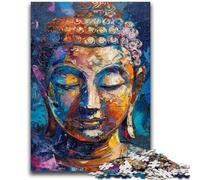 1000 Piece Jigsaw Puzzles for Adults & Teens Colourful Buddha Graffiti Puzzles for Adults,Learning Educational Toys Family Games Unique Birthday And Gifts (38x26cm)