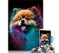 1000 Piece Jigsaw Puzzles for Adults & Teens Colourful Pomeranian Adult Puzzles,Fun Games Wall Decoration Unique Birthday And Xmas Gifts (size 38x26cm)