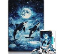 1000 Piece Jigsaw Puzzles for Adults & Teens Cosmic Blue Whale 1000 Pieces for Adults,Secret Santa Gifts for Age 14 Years Up (size 38x26cm)