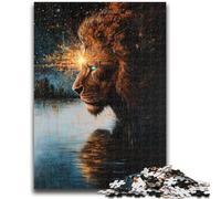 1000 Piece Jigsaw Puzzles for Adults & Teens Cosmic Lion Suitable for Ages 14 And Up Family Games Deal As Gifts for The Whole Family 38x26cm