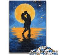 1000 Piece Jigsaw Puzzles for Adults & Teens Couple Under The Moon Challenging Game And Family Play A Work of Art for Age 14 50x75cm