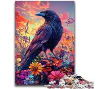 1000 Piece Jigsaw Puzzles for Adults & Teens Crows And Flowers Educational Games Home Decoration Birthday Present, Gifts for Age 14+ 26x38cm