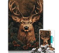 1000 Piece Jigsaw Puzzles for Adults & Teens Deer in The Jungle 1000 Pieces for Adults,Secret Santa Gifts for Age 14 Years Up (size 38x26cm)