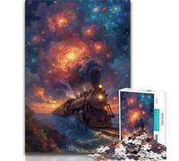 1000 Piece Jigsaw Puzzles for Adults & Teens Dream Train Teenager Jigsaw,Stress Reliever Staycation Kill Time Home Decoration Toys (size 38x26cm)