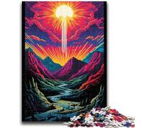 1000 Piece Jigsaw Puzzles for Adults & Teens Dreamy Beautiful Mountains Stress Reliever Difficult Challenge Every Piece Is Unique - Challenging Family Fun Game 50x75cm
