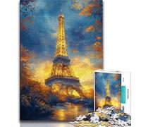 1000 Piece Jigsaw Puzzles for Adults & Teens Eiffel Tower in Paris Adult Puzzles,Fun Games Wall Decoration Unique Birthday And Xmas Gifts (size 38x26cm)