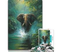1000 Piece Jigsaw Puzzles for Adults & Teens Elephant Puzzles for Teenagers,Perfect for Game Nights, Colorful Toy for Home Gift 26x38cm