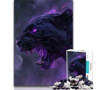 1000 Piece Jigsaw Puzzles for Adults & Teens Fantasy Black Panther Puzzles for Teenagers,learning Educational for Is Ideal As A Gift for The Whole Family 38x26cm
