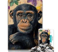 1000 Piece Jigsaw Puzzles for Adults & Teens Fantasy Chimpanzee Adult Puzzles,Fun Games Wall Decoration Unique Birthday And Xmas Gifts (size 38x26cm)