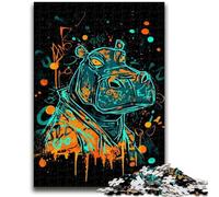 1000 Piece Jigsaw Puzzles for Adults & Teens Fantasy Hippo Puzzles for Teenagers,Perfect for Game Nights, Colorful Toy for Home Gift (26x38cm)