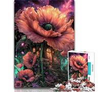 1000 Piece Jigsaw Puzzles for Adults & Teens Fantasy Poppy Flowers 1000 Pieces for Adults,Family Game Stress Reliever Difficult Challenge Suitable for Couples (size 38x26cm)
