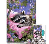 1000 Piece Jigsaw Puzzles for Adults & Teens Fantasy Raccoon Adult Puzzles,Fun Games Wall Decoration Unique Birthday And Xmas Gifts (size 75x50cm)