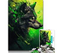 1000 Piece Jigsaw Puzzles for Adults & Teens Fantasy Wolf Puzzles,is Ideal As Gifts for The Whole Family Suitable for And 14 38x26cm