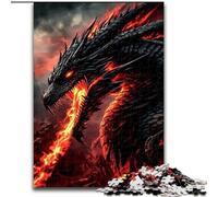 1000 Piece Jigsaw Puzzles for Adults & Teens Flame Dragon Help The Brain Exercise Addictive Toys to Cultivate Patience Artists Collection, Fine Art (size 50x75cm)