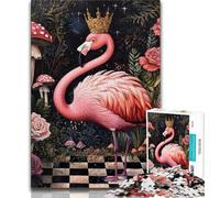 1000 Piece Jigsaw Puzzles for Adults & Teens Flamingo Queen,Challenging Game for Is Ideal As A Gift for The Whole Family (38x26cm)