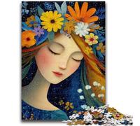 1000 Piece Jigsaw Puzzles for Adults & Teens Flower Girl Educational Games DIY Toys for Is Ideal As A Gift for The Whole Family 26x38cm