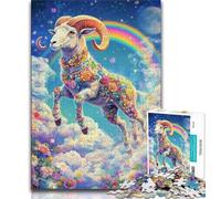 1000 Piece Jigsaw Puzzles for Adults & Teens Flower Goat 1000 Piece Jigsaw,Educational Stress Relief Toy Great Gifts And Toys (size 75x50cm)