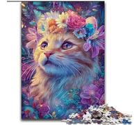 1000 Piece Jigsaw Puzzles for Adults & Teens Flowers And Cats, Educational Games Home Decoration Is Ideal As A Gift for The Whole Family (Size 50x75cm)