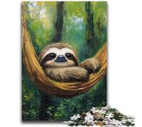 1000 Piece Jigsaw Puzzles for Adults & Teens Forest Sloth Adult Jigsaw,Family Educational Games Home Decoration Gift (50x75cm)