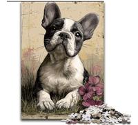 1000 Piece Jigsaw Puzzles for Adults & Teens French Bulldog, Suitable for People Aged 14 And Above Challenging To Complete But Fun And Humorous Great Gift (Size 50x75cm)