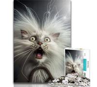 1000 Piece Jigsaw Puzzles for Adults & Teens Funny Cat Shock 1000 Piece Puzzle,family Fun Games Is Ideal As A Gift for The Whole Family (size 75x50cm)