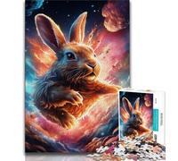 1000 Piece Jigsaw Puzzles for Adults & Teens Galaxies Rabbits 1000 Piece Puzzle,family Fun Games Is Ideal As A Gift for The Whole Family (size 38x26cm)