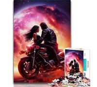1000 Piece Jigsaw Puzzles for Adults & Teens Galaxy Motorbike Couple 1000 Piece Puzzle,family Fun Games Is Ideal As A Gift for The Whole Family (size 38x26cm)