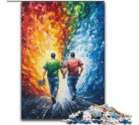 1000 Piece Jigsaw Puzzles for Adults & Teens Gay Oil Painting, Educational Games Home Decoration Suitable for Desktop Decoration (Size 26x38cm)